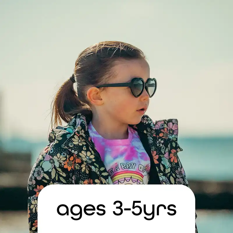 Girl wearing black sunglasses