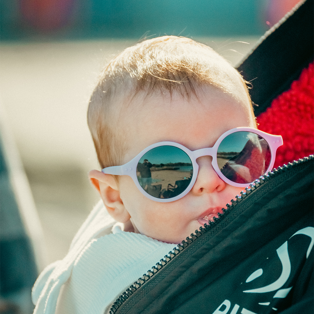 Baby wearing sunglasses