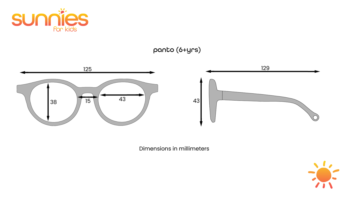Size guide for Panto sunglasses