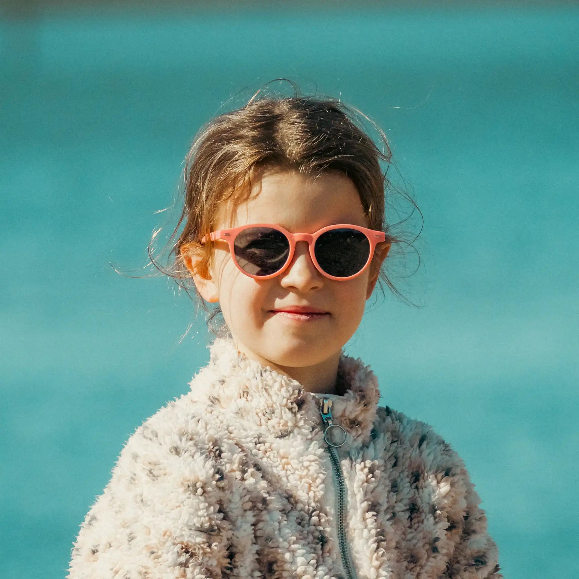 Girl wearing panto sunglasses