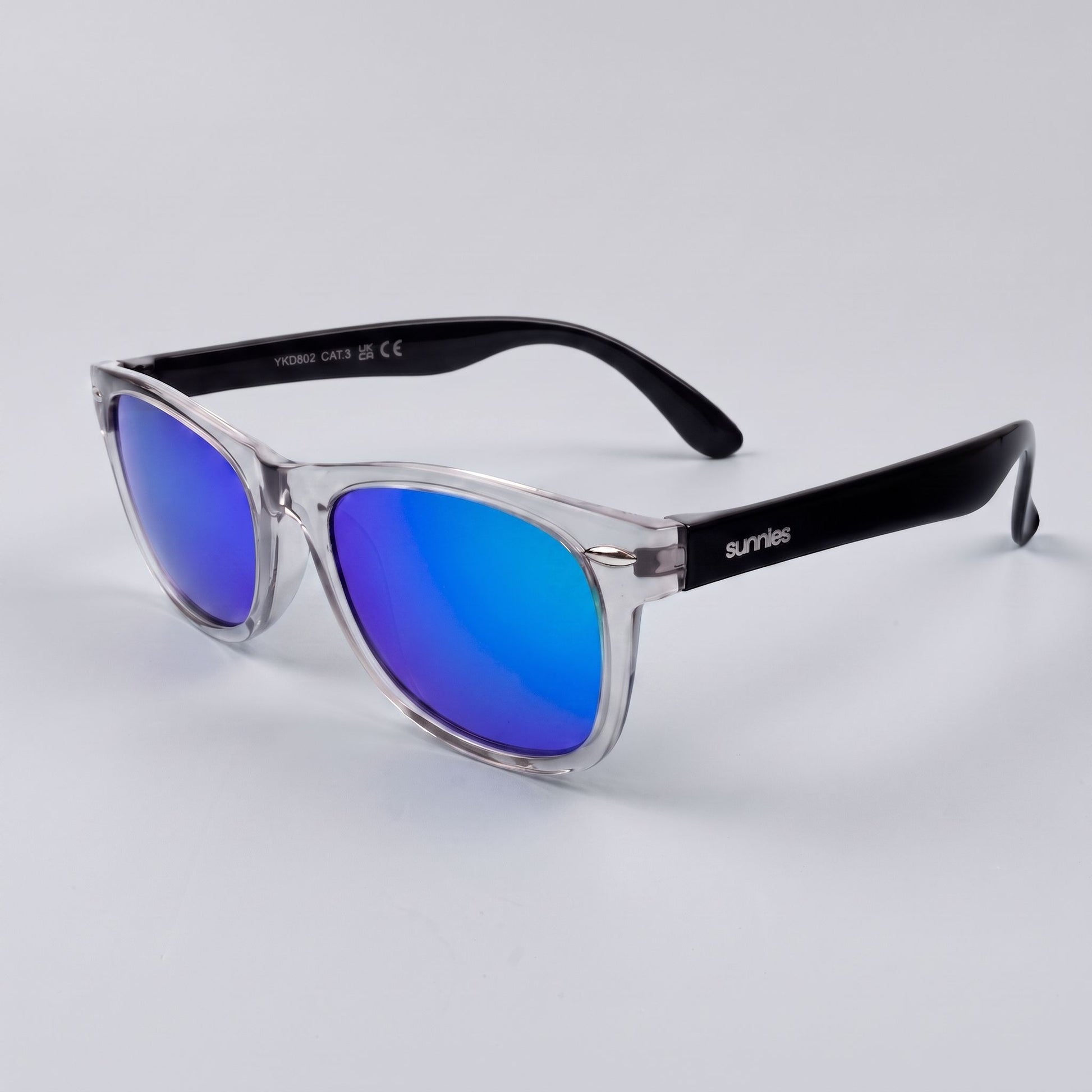 Studio photo of Crystal "Classics" Polarised Sunglasses - (6+ Years) in Edit: change the background to light grey vers…